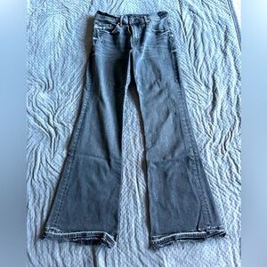 Express 70s flare jeans raw hem